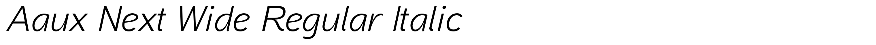Aaux Next Wide Regular Italic